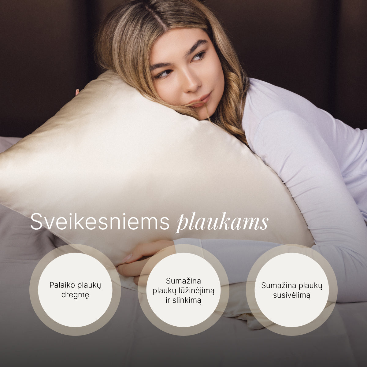 Siidist mugavuskomplekt (Standard 51 x 76 cm)